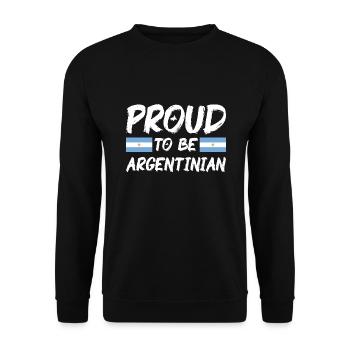 Argentina Flag South America Argentine Flag - Unisex Sweatshirt - black - Front - Alina (178cm) & Michal (187cm)