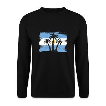 Argentina Flag South America Argentine Flag - Unisex Sweatshirt - black - Front - Alina (178cm) & Michal (187cm)