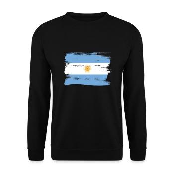 Argentina Flag South America Argentine Flag - Unisex Sweatshirt - black - Front - Alina (178cm) & Michal (187cm)