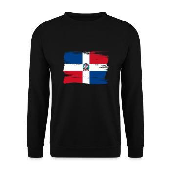Dominican Republic Flag Dom Rep Flag Travel - Unisex Sweatshirt - black - Front - Alina (178cm) & Michal (187cm)