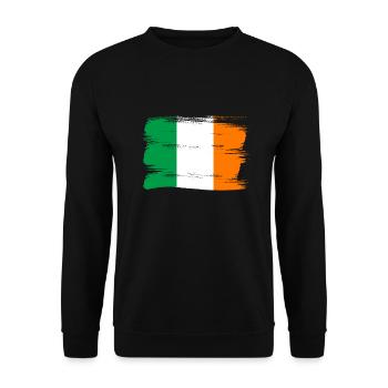 Ireland Flag Vintage Irish Flag Dublin - Unisex Sweatshirt - black - Front - Alina (178cm) & Michal (187cm)