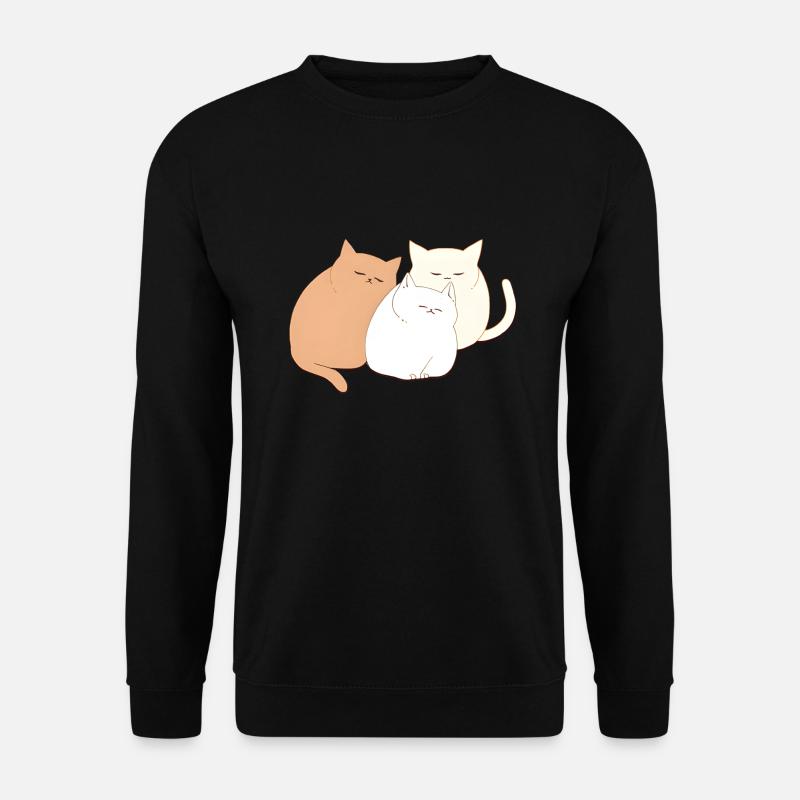 3 sleeping cats - Unisex Sweatshirt - black