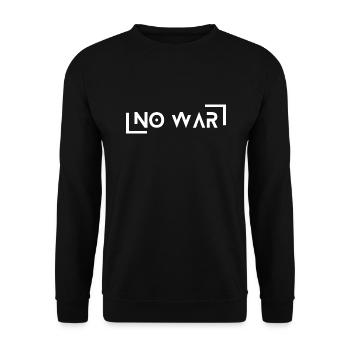 No War - Unisex Sweatshirt - black - Front - Alina (178cm) & Michal (187cm)