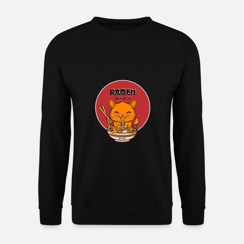 Ramen Cat - Unisex Pullover - Schwarz