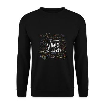 40. Geburtstag - Wurzel aus 1600 - Unisex Pullover - Schwarz - Vorne - Alina (178cm) & Michal (187cm)