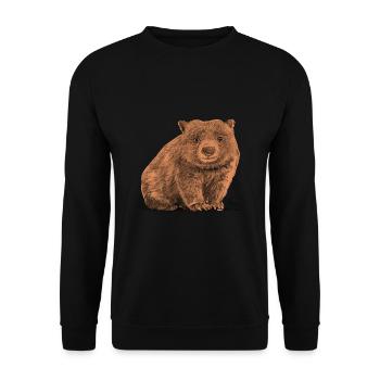 Wombat - Unisex Sweatshirt - black - Front - Alina (178cm) & Michal (187cm)