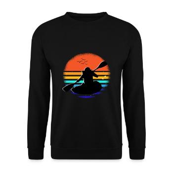 Kayaking - Unisex Sweatshirt - black - Front - Alina (178cm) & Michal (187cm)