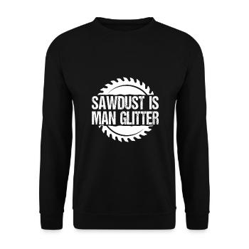 SAWDUST IS MAN GLITTER - Unisex Sweatshirt - black - Front - Alina (178cm) & Michal (187cm)
