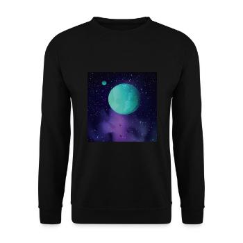 Earth - Unisex Sweatshirt - black - Front - Alina (178cm) & Michal (187cm)