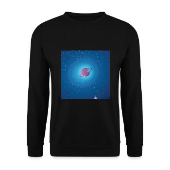 Saturn - Unisex Pullover - Schwarz - Vorne - Alina (178cm) & Michal (187cm)