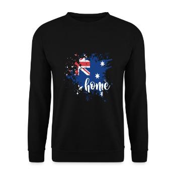 Australia home - Unisex Pullover - Schwarz - Vorne - Alina (178cm) & Michal (187cm)