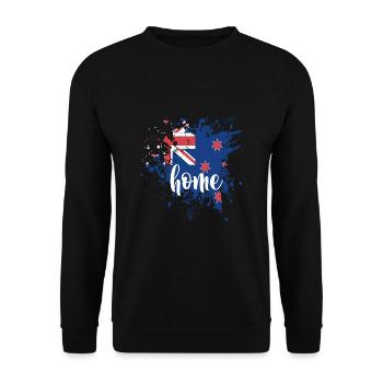 New Zealand home - Unisex Sweatshirt - black - Front - Alina (178cm) & Michal (187cm)
