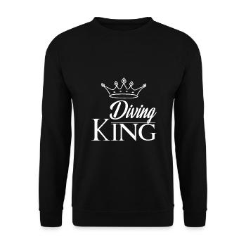 Diving King - Unisex Sweatshirt - black - Front - Alina (178cm) & Michal (187cm)