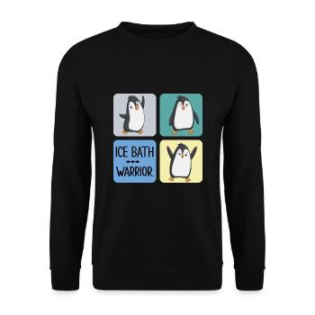 bain de glace cryothérapie bain de glace pingouin kneipp - Sweat-shirt Unisexe - noir - Devant - Alina (178cm) & Michal (187cm)
