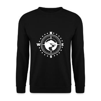 Camp Compass - Unisex Pullover - Schwarz - Vorne - Alina (178cm) & Michal (187cm)