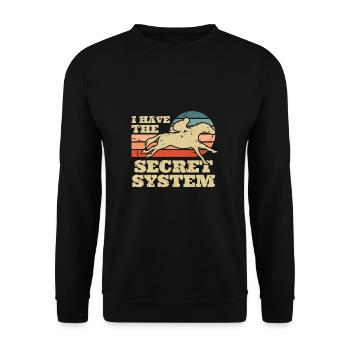 J’ai le t-shirt du système secret - Sweat-shirt Unisexe - noir - Devant - Alina (178cm) & Michal (187cm)