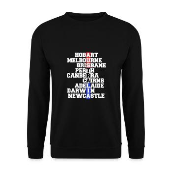 AUSTRALIA - Unisex Sweatshirt - black - Front - Alina (178cm) & Michal (187cm)
