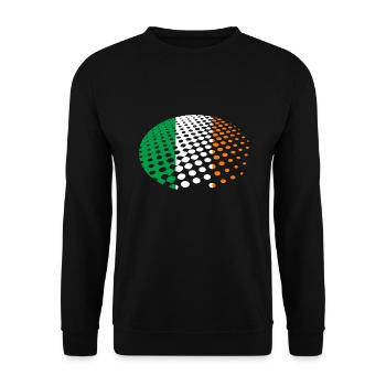 Ireland Flag Vintage Irish Flag Dublin - Unisex Sweatshirt - black - Front - Alina (178cm) & Michal (187cm)