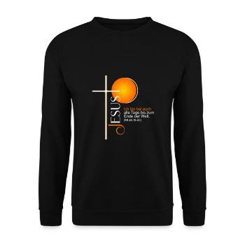 Ich bin bei euch - Unisex Pullover - Schwarz - Vorne - Alina (178cm) & Michal (187cm)