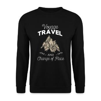 Travel Urlaub - Unisex Pullover - Schwarz - Vorne - Alina (178cm) & Michal (187cm)