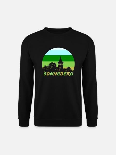 Sonneberg mit Schlossberg - Unisex Pullover - Schwarz