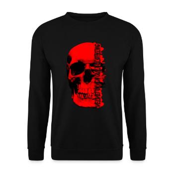 Red Skull - Velvet Black Cult Clothing - Unisex Pullover - Schwarz - Vorne - Alina (178cm) & Michal (187cm)