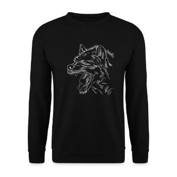 Stroke Hyena - Unisex Sweatshirt - black - Front - Alina (178cm) & Michal (187cm)
