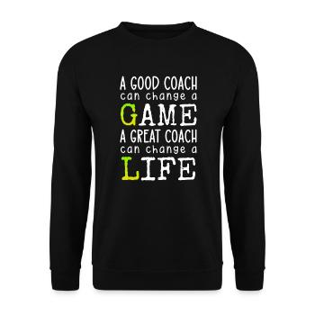 Tainer Trainerin Spruch Geschenk - Unisex Pullover - Schwarz - Vorne - Alina (178cm) & Michal (187cm)