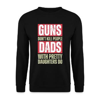 Papas avec de jolies filles - Sweat-shirt Unisexe - noir - Devant - Alina (178cm) & Michal (187cm)