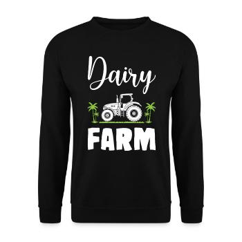 Dairy Farm - Unisex Sweatshirt - black - Front - Alina (178cm) & Michal (187cm)