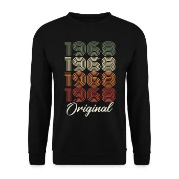 1968 Cadeau D'anniversaire Vintage Original 1968 - Sweat-shirt Unisexe - noir - Devant - Alina (178cm) & Michal (187cm)