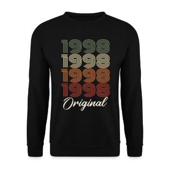 1998 Original Vintage Birthday Gift 1998 - Unisex Sweatshirt - black - Front - Alina (178cm) & Michal (187cm)