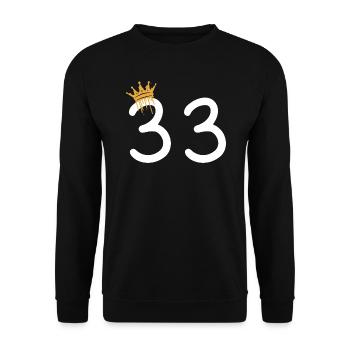 33 - Unisex Sweatshirt - black - Front - Alina (178cm) & Michal (187cm)