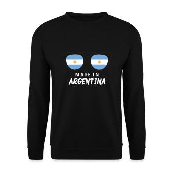 Argentina Flag South America Argentine Flag - Unisex Sweatshirt - black - Front - Alina (178cm) & Michal (187cm)