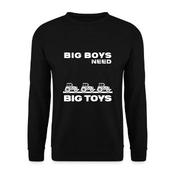 Tractor tractor driver tractor "big toys" - Unisex Sweatshirt - black - Front - Alina (178cm) & Michal (187cm)