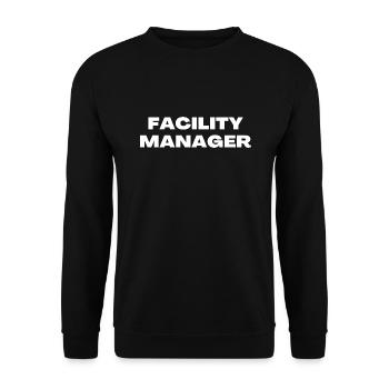 Facility Manager In-house technician Caretaker - Unisex Sweatshirt - black - Front - Alina (178cm) & Michal (187cm)
