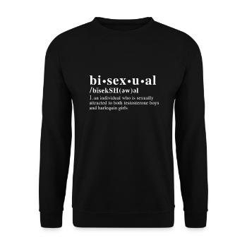 Dictionnaire bisexuel - Sweat-shirt Unisexe - noir - Devant - Alina (178cm) & Michal (187cm)