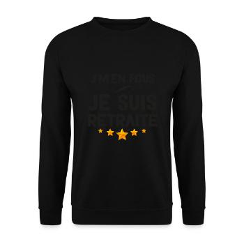Retraité et Rien A Foutre ! - Sweat-shirt Unisexe - noir - Devant - Alina (178cm) & Michal (187cm)