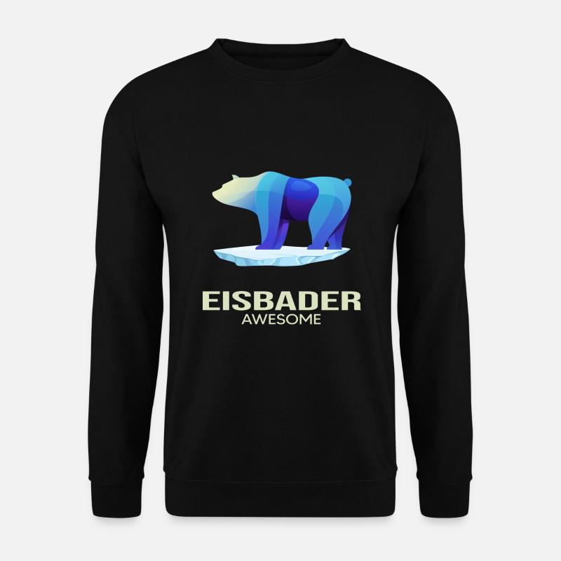 Eisbader Winter swimming "Eisbär-Eisbader" - Unisex Sweatshirt - black