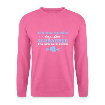 Auto Kfz Mechaniker Legendärer Schrauber - Unisex Pullover - Pink - Vorne