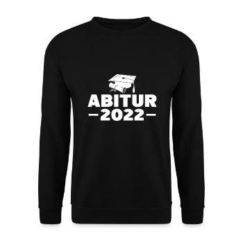 Abitur 2022 Bestandener Abschluss Geschenk - Unisex Pullover - Schwarz - Vorne - Alina (178cm) & Michal (187cm)