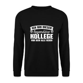Kollege Jobwechsel Abschiedsgeschenk - Unisex Pullover - Schwarz - Vorne - Alina (178cm) & Michal (187cm)