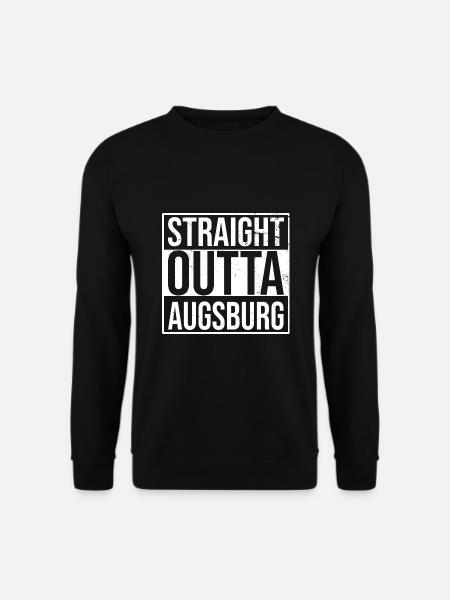 straight outta augsburg Hip Hop Städte Logo - Unisex Pullover - Schwarz