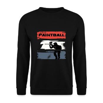 Paintball Gotha Paintball Player « Retro-Paint » - Sweat-shirt Unisexe - noir - Devant - Alina (178cm) & Michal (187cm)