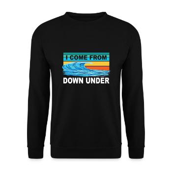 I COME FROM DOWN UNDER - Unisex Sweatshirt - black - Front - Alina (178cm) & Michal (187cm)
