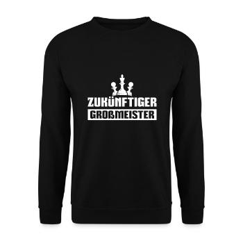 Schach Zukünftiger Großmeister - Unisex Pullover - Schwarz - Vorne - Alina (178cm) & Michal (187cm)