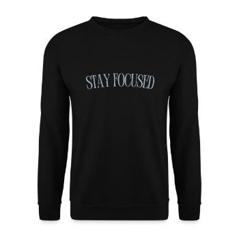 Restez concentré - Sweat-shirt Unisexe - noir - Devant - Alina (178cm) & Michal (187cm)