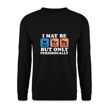 Tableau périodique de Nerdy - Sweat-shirt Unisexe - noir - Devant - Alina (178cm) & Michal (187cm)