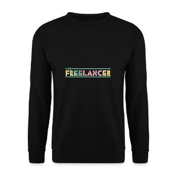 Freelancer Painter - Unisex Sweatshirt - black - Front - Alina (178cm) & Michal (187cm)