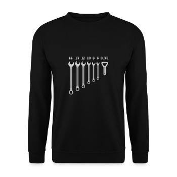 Bottle opener beer artisan gift funny - Unisex Sweatshirt - black - Front - Alina (178cm) & Michal (187cm)